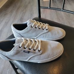 Womens Vans Off the wall Skateboarding Silver grey Shoes Size 9.5 