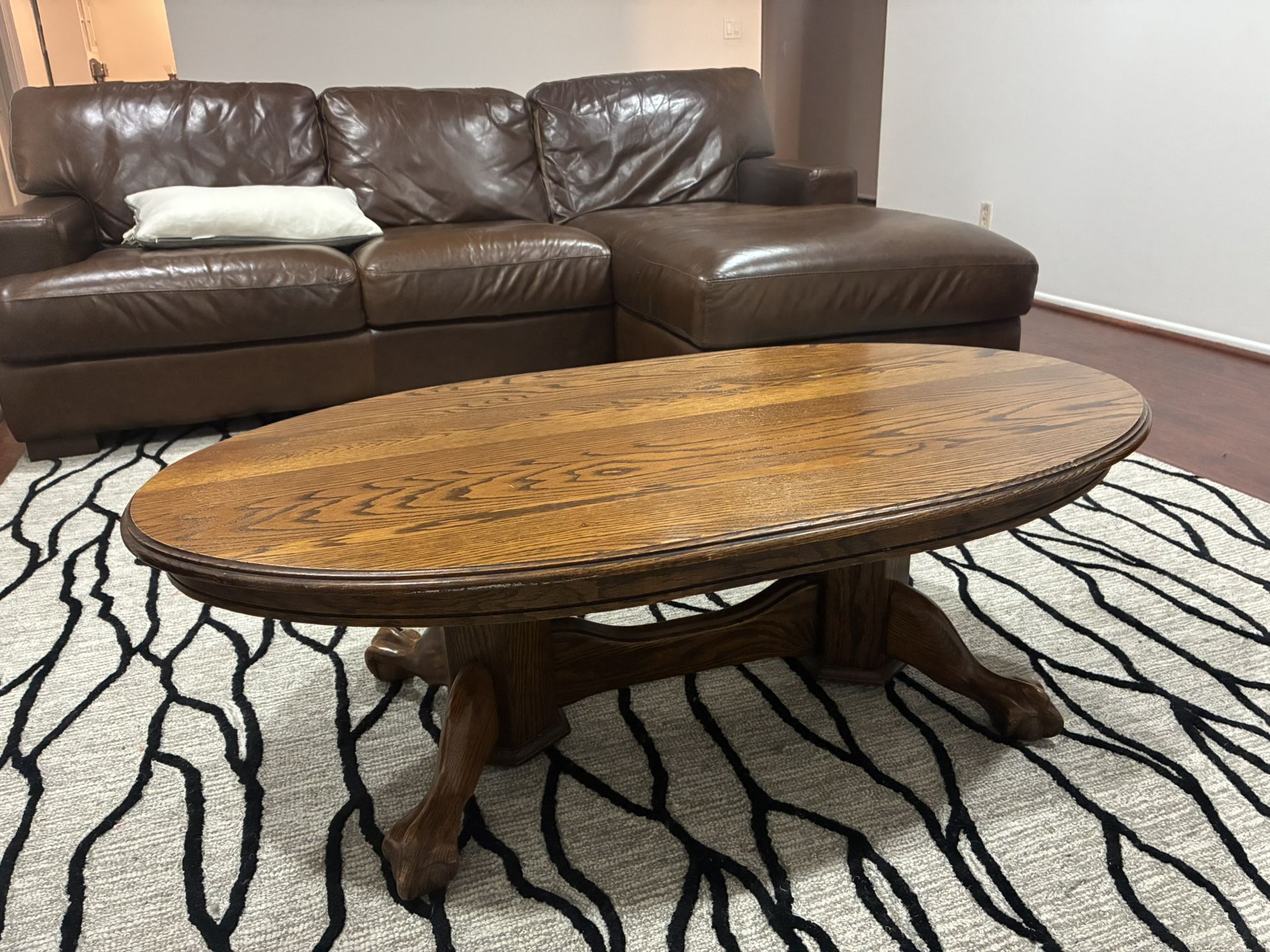 Timeless Handcrafted Oak Table Set - Oval Coffee Table & 2 Side Tables