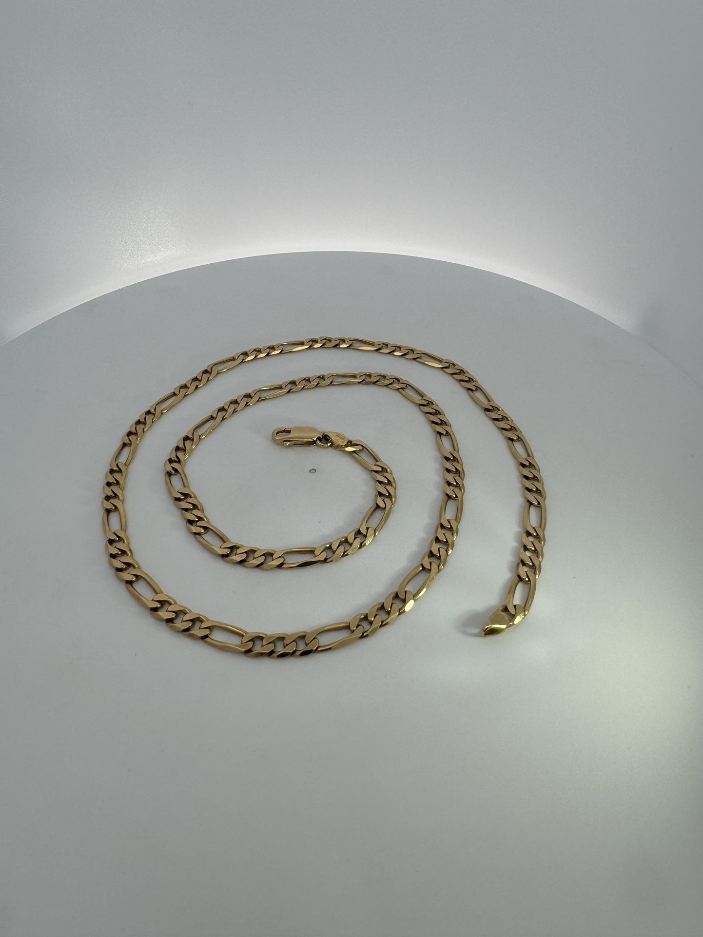 18K Yellow Gold 20 in 4mm FIGARO Chain Necklace