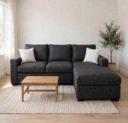 Like New Pull-Out Sleeper Sofa Bed Dark Gray