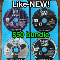 🎸 Like-NEW Guitar Hero PS2 Bundle – 4 Games ($50) 🎸