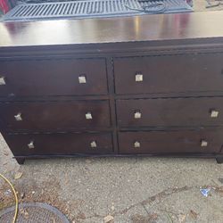 Price Is Firm. Beautiful Long Wooden Dresser Chest