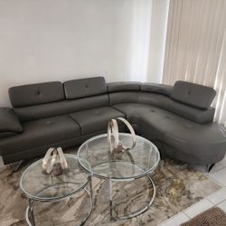 Brand New Leather Sectional Sofa / Sofa Seccional Nuevo a Estrenar … Fast 🚚