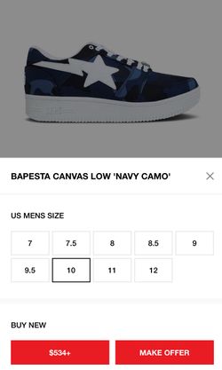 Bapes Air Force 1 Canvas Blue Camo 