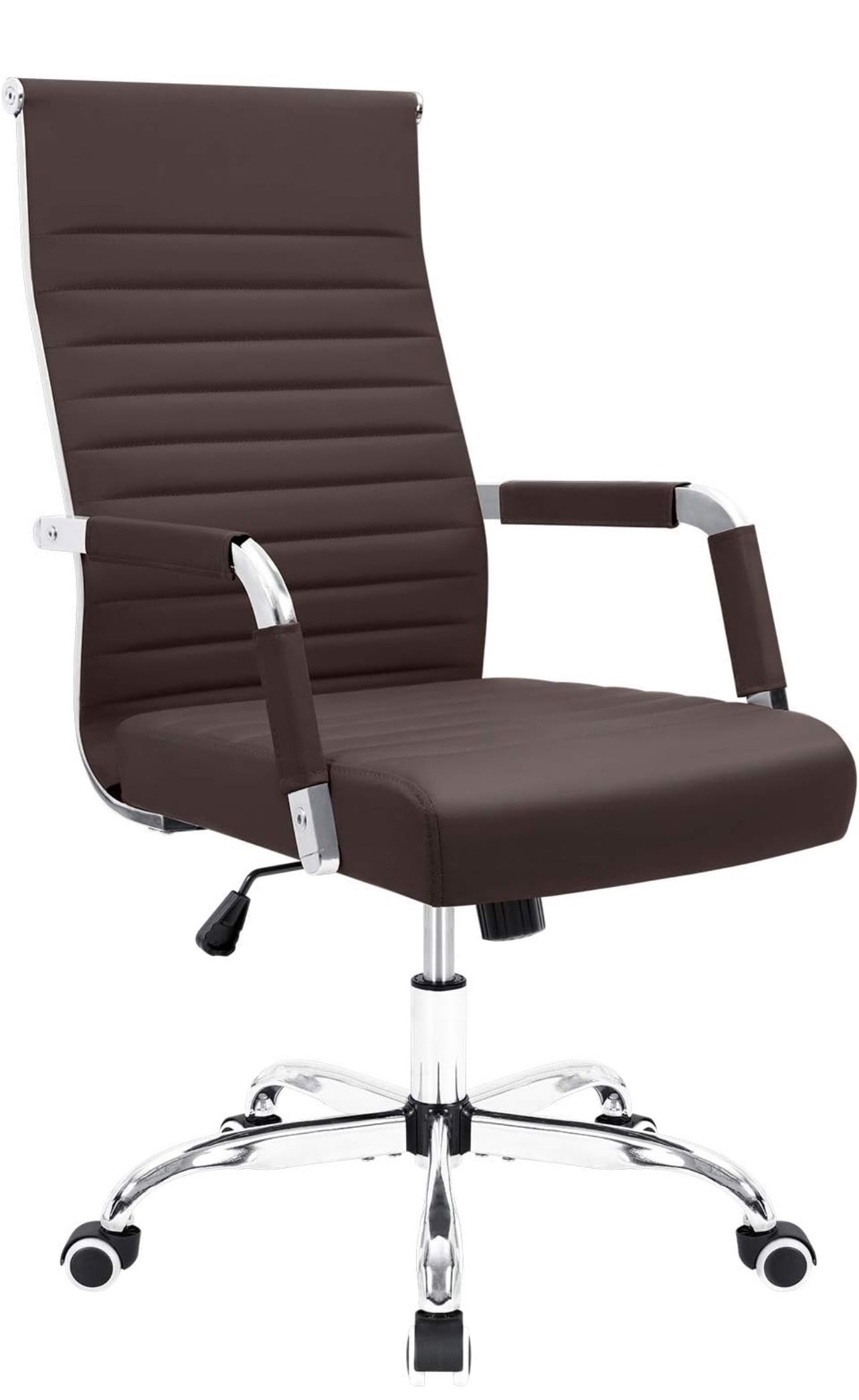 Office Desk Chair Mid-Back PU Leather Executive 