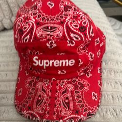 Supreme Red Bandana Hat