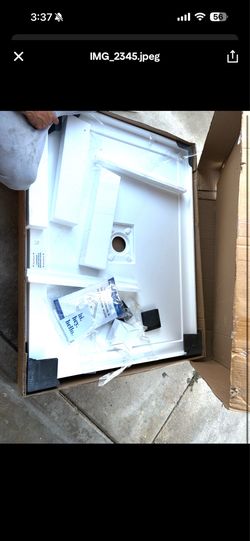 Alcove acrylic shower pan base