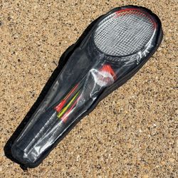 Zume Badminton Set 4 Rackets + Shuttlecocks Case Indoor Outdoor Game