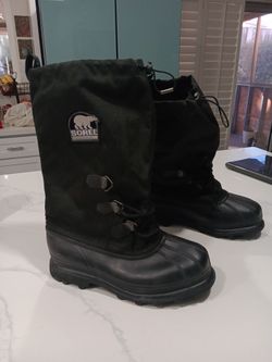 SOREL GLACIER BLACK LINED WARMTH COMFORT WINTER BOOTS