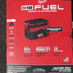 New Milwaukee M18 Pack out vac