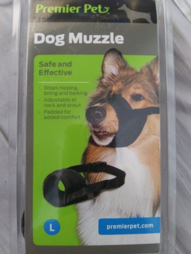 Permier Pet Dog Muzzle Black Large