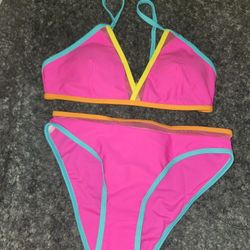 Ladies Two Piece Bathing Suit Size Small New 