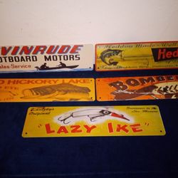 Assorted Tin Metal Signs
