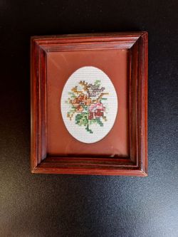 Floral Cross Stich Handmade in the Phillipines