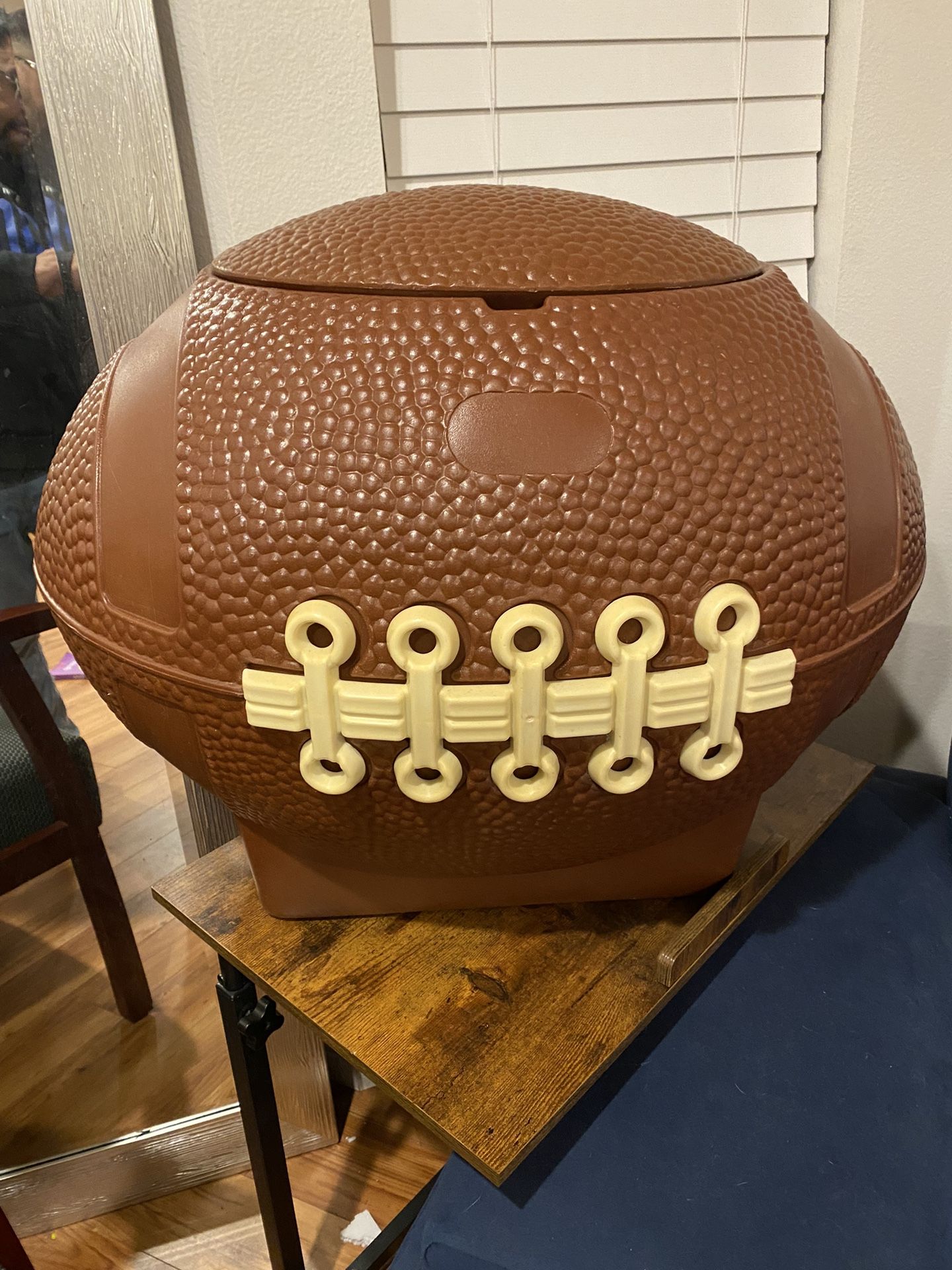 Little Tikes Football Toy Box Storage Chest Tailgate Cooler Brown