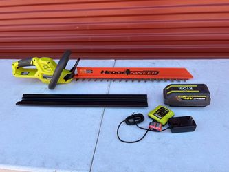 RYOBI 40V 24 in. Cordless Battery Hedge Trimmer with 4.0 Ah Battery and Charger