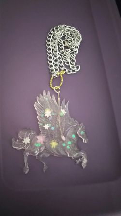 Handmade Pegasus keychain/ necklace
