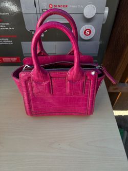 Mini Pink Croc Handbag
