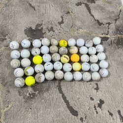 50 used golf balls