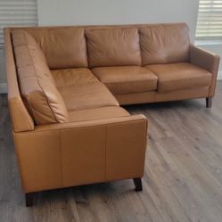Prospera Home Leather Sectional Couch - Good Condition