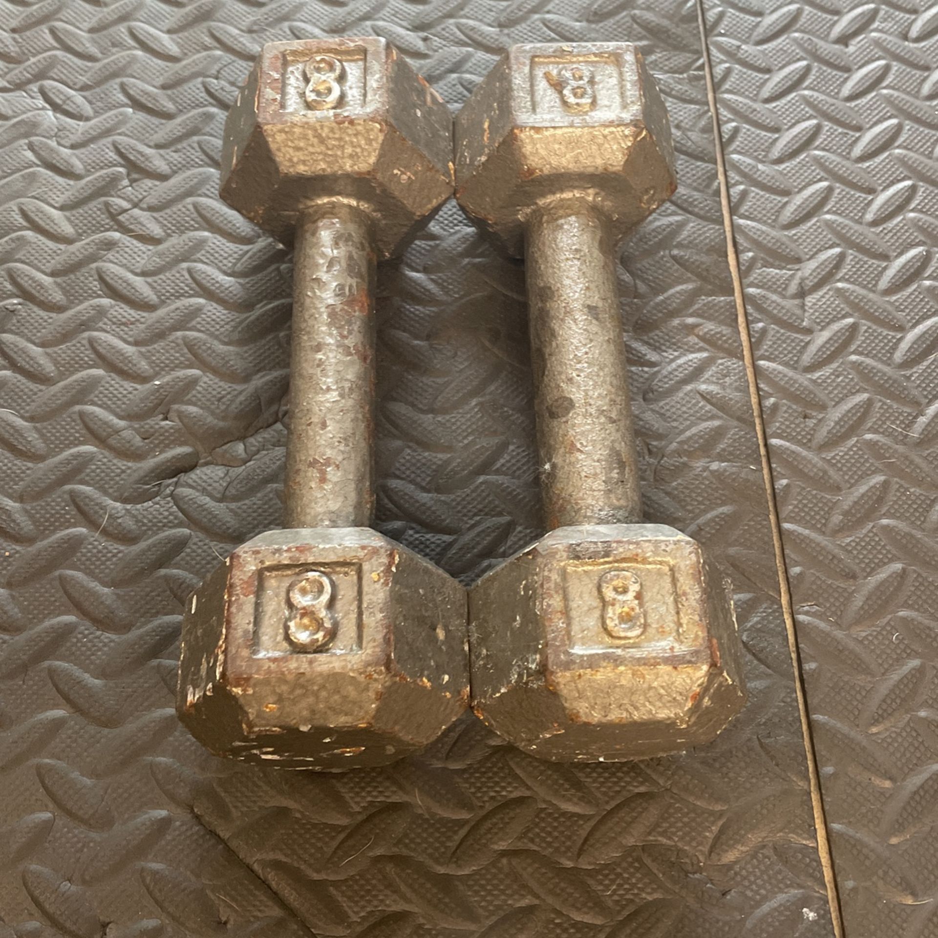 8lbs Steele Dumbbells