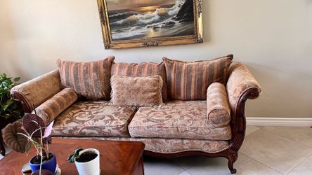 Matching Sofa & Loveseat couch Set – Solid Wood