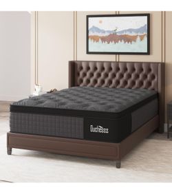 🔥New! 14" Duchessz King Hybrid, Black, Gel Memory Foam Mattress