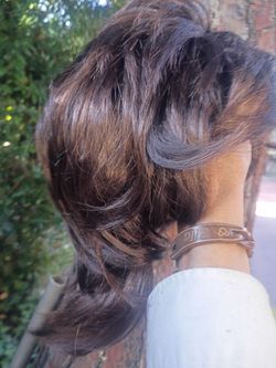 Wig Brown Layered Cute Style Excellent Condition