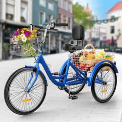 Adult Tricycle 26 Inch 3 Wheel Bikes 7 Speed.