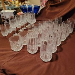 30 pieces of crystal glasses $40