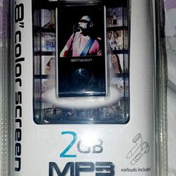 New Emerson 2 GB MP3 Player With Included Earbuds