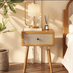 Rattan Nightstand 