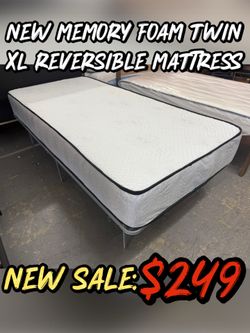 NEW MEMORY FOAM TWIN XL REVERSIBLE MATTRESS