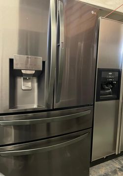 LG 4 Door Black Stainless Refrigerator
