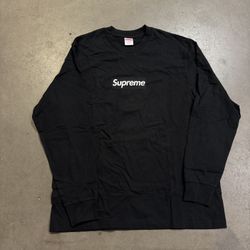 Supreme Black Box Logo L/s Size Large 