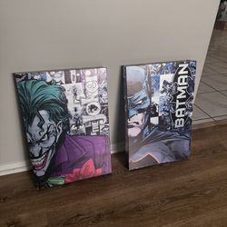 Batman and joker duel canvas posters
