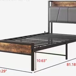 Twin Bed frame With Plug Ins!