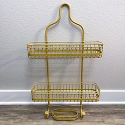 Gold Metal Shower Caddy Organizer – 3 Tier Hanging Rack