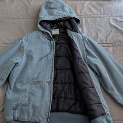 Oversized Denim Zip Hoodie/Jacket - Old Navy
