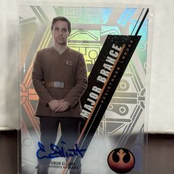 2016 Star Wars High Tek Emun Elliott Major Brance Autograph 