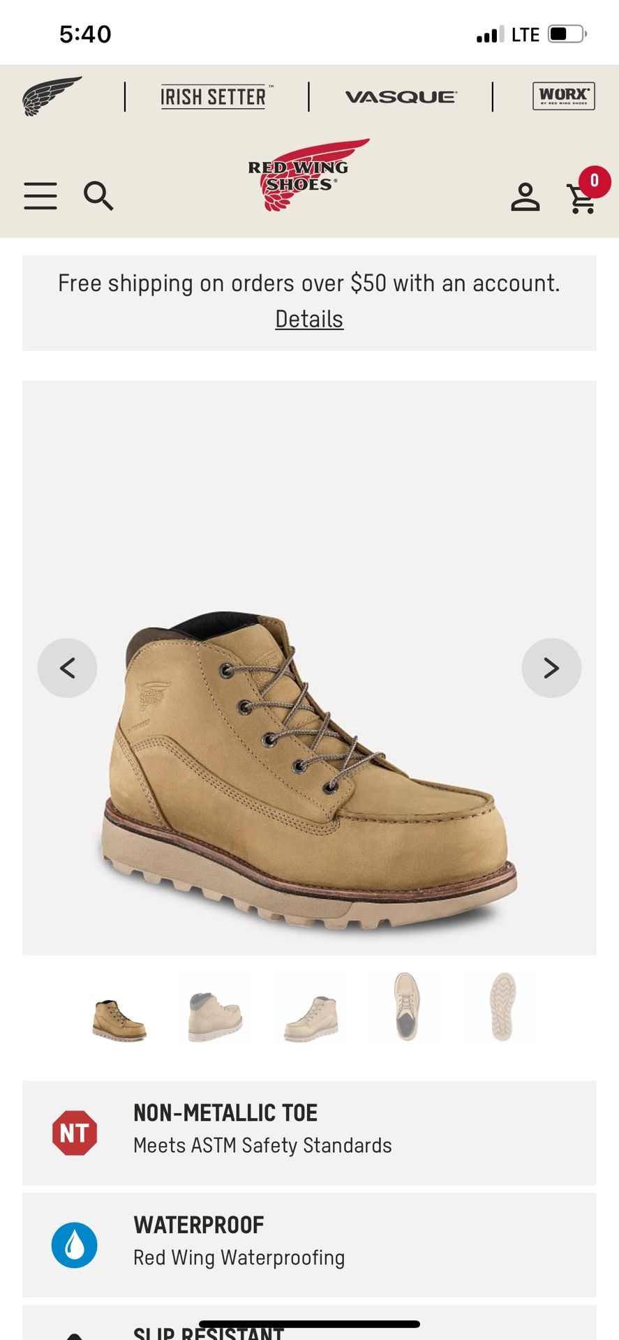 Red Wing Boot Size 11 New Steel Toe