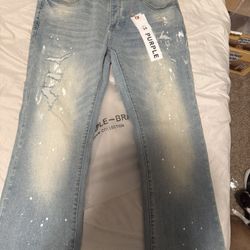 Flared purple jeans 