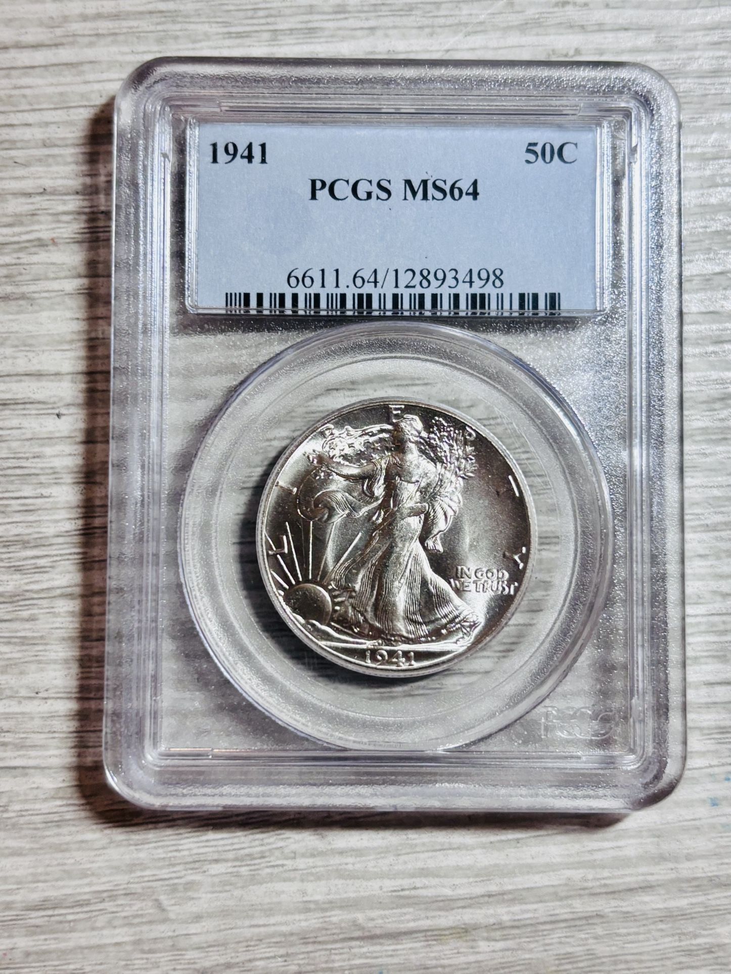 1941 Walking Liberty Half Dollar Silver Coin