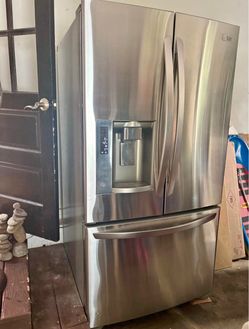 Large Stainless LG Refrigerator