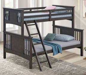 Brand New Grey Twin over Full Bunk Bed