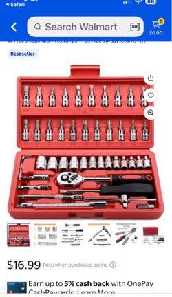 Factory Sealed 46 piece 1/4 inch Drive Socket