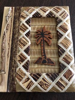 HANDMADE VINTAGE PALM TREE PHOTO ALBUM/SCRAPBOOK