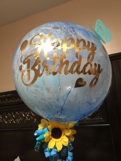 Happy Birthday Sunflowers Balloon Gift