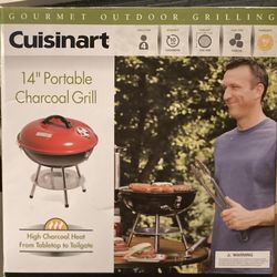 14” Portable charcoal Grill Cuisinart (new)