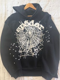 Sp5der OG web hoodie in the black color way size medium